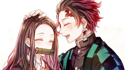 Nezuko Kamado Tanjirou Kamado 4K HD Demon Slayer Kimetsu no Yaiba Обои HD Обои ID #68959 картинки