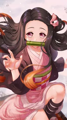 Скачать обои Nezuko Kamado, боке, Demon Slayer, protagonist, Demon Slayer Kimetsu no Yaiba, creative, manga, Demon Hunter, Nezuko Kamado Kimetsu no Yaiba, Kamado Nezuko для монитора с разрешением 2880x1800 в HD качестве картинки