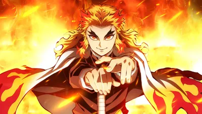 302333 Kyojuro Rengoku, Kimetsu no Yaiba, 4K - Редкая галерея HD обои картинки