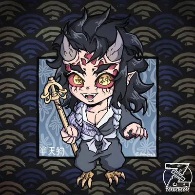 Upper Moon - Hantengu (CHIBI) by zerucheese | Чиби, Аниме фоны обои, Я люблю аниме картинки