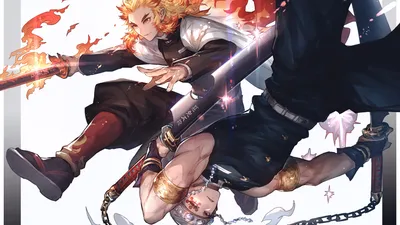 1377244 tengen uzui, kyojuro rengoku, убийца демонов, kimetsu no yaiba, 4k - Rare Gallery HD Wallpapers картинки