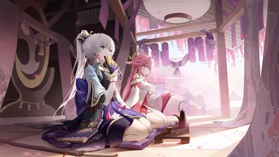 Herunterladen Guuji Yae und Ayaka aus Inazum - Live Wallpaper #106 картинки