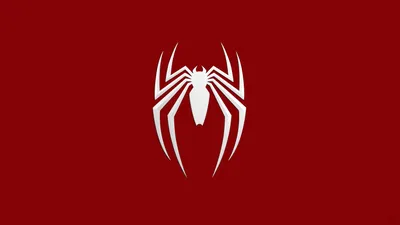 Обои с логотипом Marvel Spider-Man, Простой фон, Человек-паук (2018) - Wallpaperforu картинки