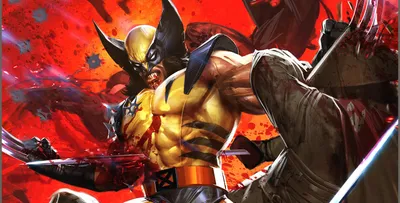 XMen Wolverine Fight Artwork Marvel Comics Marvel Dave Wilkins Comics Ninjas Blood Wallpapers HD / Обои для рабочего стола и мобильного телефона картинки