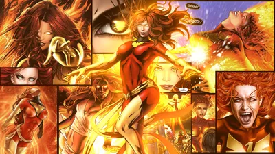 Скачать обои Phoenix Force Jean Grey Digital Artwork картинки