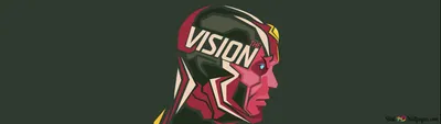 Marvel Comics ft. Vision минималистский 8K обои скачать картинки