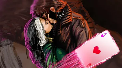 Desktop Hintergrundbilder Mädchens Marvel Superhelden Gambit, Rogue картинки