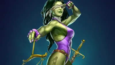 Скачать обои She Hulk Epic Battle картинки