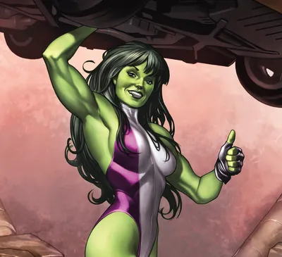 Скачать обои She Hulk Full Body Portrait картинки