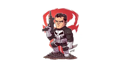 ID обоев: 136553 / Punisher, Каратель, Фрэнк Кастл, пистолет, Комиксы Marvel скачать бесплатно картинки