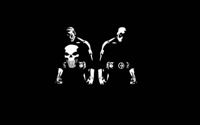 Скачать обои B \ u0026w Punisher Marvel Nerd картинки