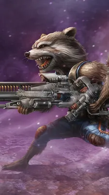 Rocket Raccoon из Стражи Галактики Marvel Обои для рабочего стола картинки