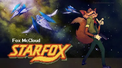 Скачать Star Fox Fox Mccloud Retro Art Wallpaper картинки