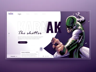 Концепция дизайна веб-заголовка для Карнака - Marvel от Or Noga на Dribbble картинки