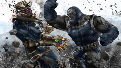 Скачать обои Thanos Versus Darkseid Hd картинки