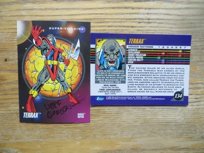 КАРТА MARVEL UNIVERSE 3 TERRAX 1992 ГОДА, ПОДПИСАННАЯ ДЖЕФФОМ ДЖОНСОНОМ, С COA | eBay картинки