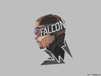 Falcon Minimalist Wallpaper от Marvel Comics 8K Hintergrundbild herunterladen картинки