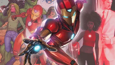 Набор фотографий из серии IRONHEART от Marvel с доспехами Рири Уильям и Энтони Рамосом в роли Капюшона — GeekTyrant картинки