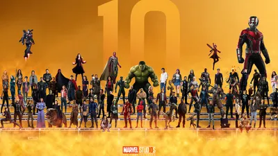 Обои 4k Marvel Superheroes 10 Year Anniversary Artwork Wallpaper картинки