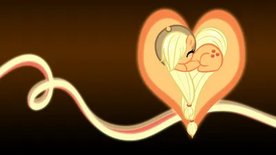 Applejack Heart BG от BambooDog и SirPayne | Мой маленький пони обои | Мои маленькие обои - Волшебные обои картинки