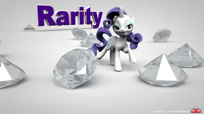 My Little Pony FIM 3D Rarity Wallpaper от jayjaybirdsnest и KP-ShadowSquirrel | Тохо обои | Мои маленькие обои - Волшебные обои картинки