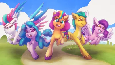 1317023 My Little Pony: Новое поколение 8k Ultra HD, Sunny Starscout, Pony, Izzy Moonbow, Night, Moon - Rare Gallery HD Wallpapers картинки