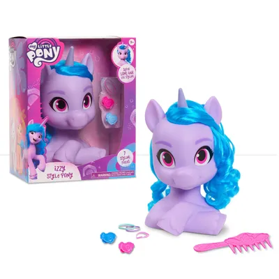 Головка для укладки My Little Pony Izzy Moonbow из 7 предметов для детей, детские игрушки для детей от 3 лет - Walmart.com картинки