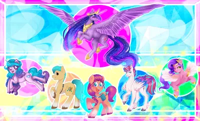 1314234 My Little Pony: A New Generation 4K, Izzy Moonbow, Twilight Sparkle, Hitch Trailblazer, Sunny Starscout, Pipp Petals, Zipp Storm - Rare Gallery HD Wallpapers картинки