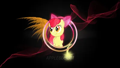 MLP - Неоновые обои Applebloom Duo от DopeGraphic картинки