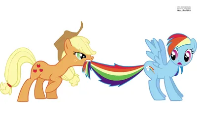 Applejack and Rainbow Dash Wallpaper - My Little Pony Friendship is Magic Обои (36660805) - Fanpop картинки