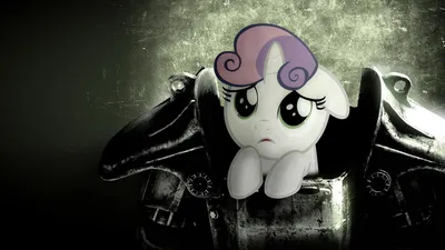 Пони в доспехах Fallout 3 Sweetie Belle My Little Pony: Friendship is Magic wallpaper | 1920x1080 | 229636 | обоиUP картинки