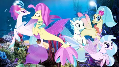 2831764 - сейф, художник:dreamrabbit5, derpibooru import, Ocean flow, princess skystar, queen novo, silverstream, terramar, seapony (g4), my little pony: the movie, тетя и племянник, тетя и племянница, брат и сестра, кузены, семья, картинки