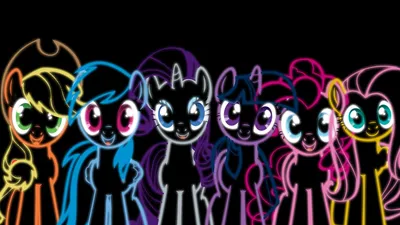 Дружба-это волшебная грива 6 фон неоновые обои | My little pony wallpaper, My little pony tattoo, Неоновые обои картинки