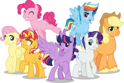 1306784 My Little Pony: Friendship Is Magic 4K, Bubble Berry (My Little Pony), Sunset Glare (My Little Pony), Applejack (My Little Pony), Elusive (My Little Pony), Dusk Shine (My Little Pony), Butterscotch ( картинки