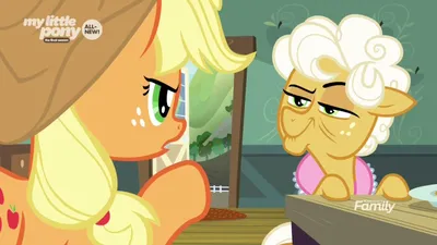 1644706 - сейф, derpibooru import, screencap, applejack, goldie delicious, земной пони, пони, собирается в семя, открытие семейного логотипа, дуэт, женщина, кухня, кобыла, прищуренные глаза, открытая дверь, указывая, улыбаясь, ухмыляясь, самодовольный, стол , недовольный - Twibooru картинки