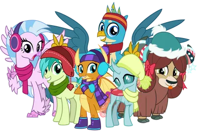 1322505 My Little Pony: лучший подарок на свете 4K, Sandbar (My Little Pony), Silverstream (My Little Pony: Friendship is Magic), Yona (My Little Pony), Gallus (My Little Pony), Smolder (My Little Pony), Ocellus ( картинки