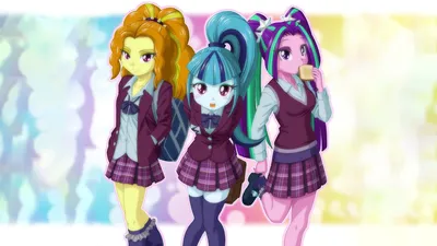 1306201 My Little Pony: Equestria Girls - Friendship Games HD, Aria Blaze, School Uniform, Sonata Dusk, Adagio Dazzle - Rare Gallery HD Wallpapers картинки