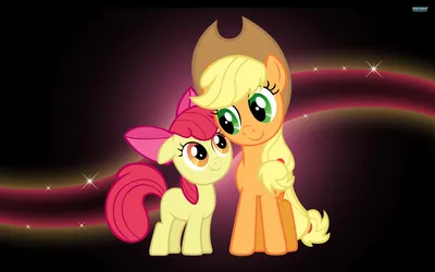 Applebloom and Applejack - My Little Pony Friendship is Magic Обои (34795898) - Fanpop картинки