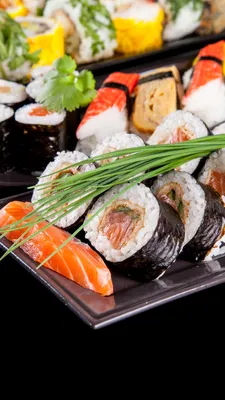 Скачать обои maki, sushi, asian food, shrimp sushi, fastfood для монитора с разрешением 1920x1200. Высококачественные обои HD картинки картинки