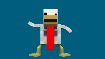 Модель цыпленка Minecraft сфальсифицирована 3D Модель $19 - .max .fbx .obj - Free3D картинки