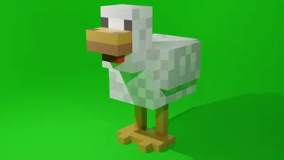 Гаурав Багевади - Цыпленок MInecraft 3D модель картинки