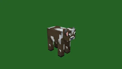 Minecraft Cow - Скачать бесплатную 3D модель от None (@None_Yaroslav) [7bd4f1a] картинки