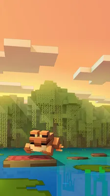 Minecraft Mine Video Games Frog Water Trees Обои - Разрешение: 1080x1920 - ID: 1310781 - wallha.com картинки