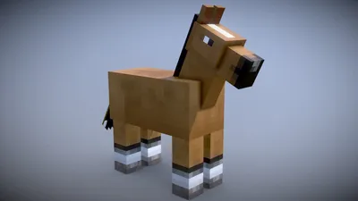 Minecraft - Horse - Скачать бесплатную 3D модель от Vincent Yanez (@vinceyanez) [cb34dbb] картинки