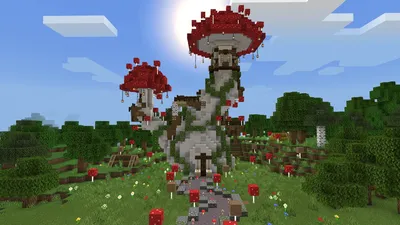 червь!! on Twitter: \"Грибной дом! #minecraft #minecraftbuilds #minecraftmushroom #minecraftcottage #miencraftinspiration https://t.co/54Zqiud9kC\" / Twitter картинки