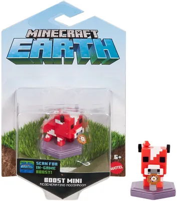 Фигурка Mattel MINECRAFT EARTH BOOST MOOSHROOM WSTEW — Walmart.com картинки