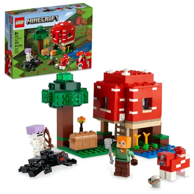 LEGO Minecraft The Mushroom House 21179 Строительный набор; Игрушечный домик; Отличный подарок для детей и игроков в возрасте от 8 лет (272 шт.) — Walmart.com картинки