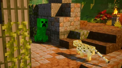 Twitter 上的Minecraft Dungeons：\"Оцелот против крипера. Выбери своего чемпиона! https://t.co/q89f5bigHW\" / Twitter картинки