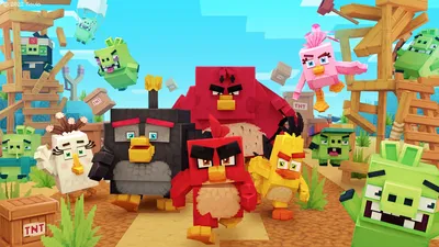 Angry Birds налетает на Minecraft | Шахтерское ремесло картинки