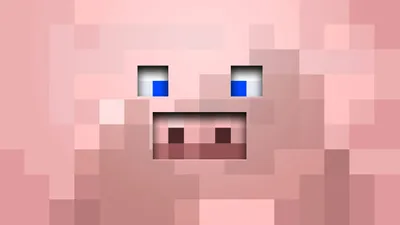 Скачать обои Pixelated Pig Minecraft картинки